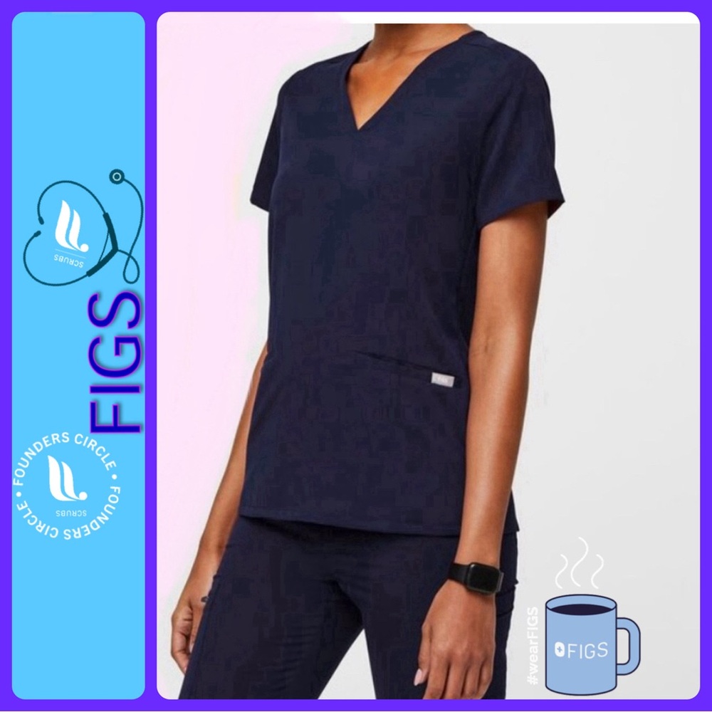 Figs Women's Navy Top - New